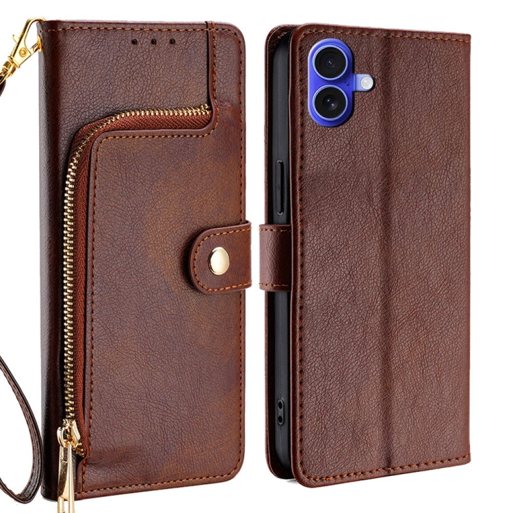 Zipper Bag Leather Phone Case, For iPhone 16e, For iPhone 16 Pro Max, For iPhone 16 Pro, For iPhone 16 Plus, For iPhone 16