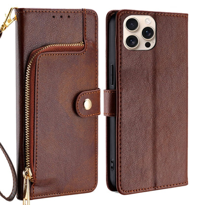 Zipper Bag Leather Phone Case, For iPhone 16e, For iPhone 16 Pro Max, For iPhone 16 Pro, For iPhone 16 Plus, For iPhone 16