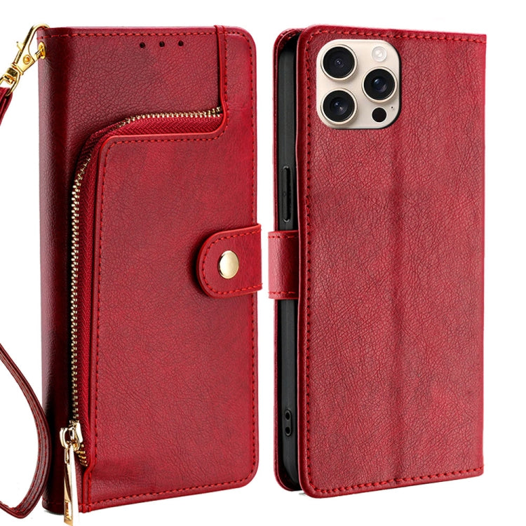 Zipper Bag Leather Phone Case, For iPhone 16e, For iPhone 16 Pro Max, For iPhone 16 Pro, For iPhone 16 Plus, For iPhone 16