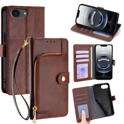 Zipper Bag Leather Phone Case, For iPhone 16e, For iPhone 16 Pro Max, For iPhone 16 Pro, For iPhone 16 Plus, For iPhone 16