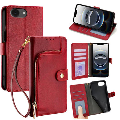 Zipper Bag Leather Phone Case, For iPhone 16e, For iPhone 16 Pro Max, For iPhone 16 Pro, For iPhone 16 Plus, For iPhone 16