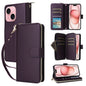 Nine-card Slots Zipper Wallet Bag Leather Phone Case, For iPhone 15 Pro, For iPhone 15 Plus / 14 Plus, For iPhone 15, For iPhone 14 / 13, For iPhone 14 Pro, For iPhone 14 Pro Max