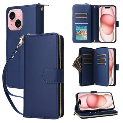 Nine-card Slots Zipper Wallet Bag Leather Phone Case, For iPhone 15 Pro, For iPhone 15 Plus / 14 Plus, For iPhone 15, For iPhone 14 / 13, For iPhone 14 Pro, For iPhone 14 Pro Max