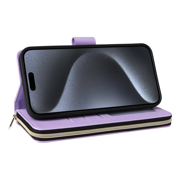 Nine-card Slots Zipper Wallet Bag Leather Phone Case, For iPhone 15 Pro, For iPhone 15 Plus / 14 Plus, For iPhone 15, For iPhone 14 / 13, For iPhone 14 Pro, For iPhone 14 Pro Max
