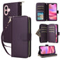 Nine-card Slots Zipper Wallet Bag Leather Phone Case, For iPhone 16e, For iPhone 16 Pro Max, For iPhone 16 Pro, For iPhone 16 Plus, For iPhone 16, For iPhone 15 Pro Max
