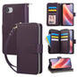 Nine-card Slots Zipper Wallet Bag Leather Phone Case, For iPhone 16e, For iPhone 16 Pro Max, For iPhone 16 Pro, For iPhone 16 Plus, For iPhone 16, For iPhone 15 Pro Max