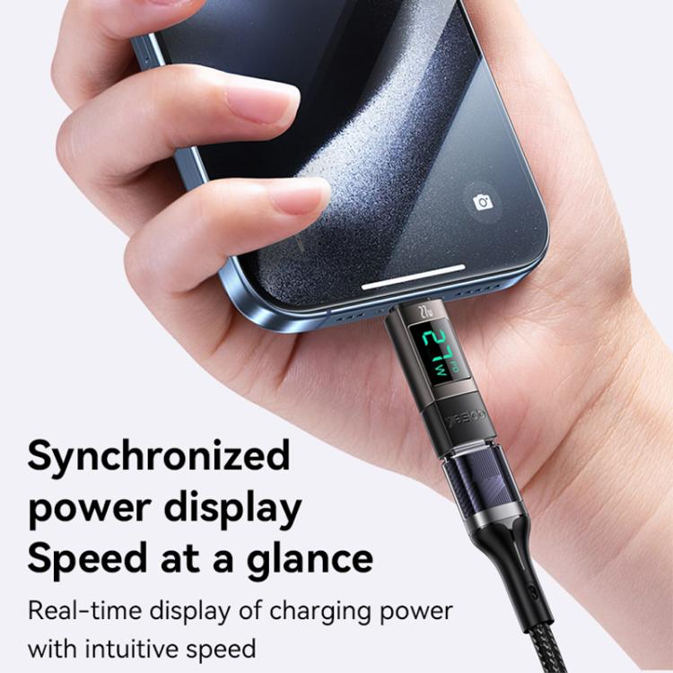 Yesido GS25 27W USB-C / Type-C to 8 Pin Aluminum Alloy Digital Display Adapter, Type-C to 8 Pin