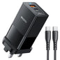 Yesido YC92 65W USB and USB-C / Type-C Dual Port GaN Fast Charger Set, UK Plug