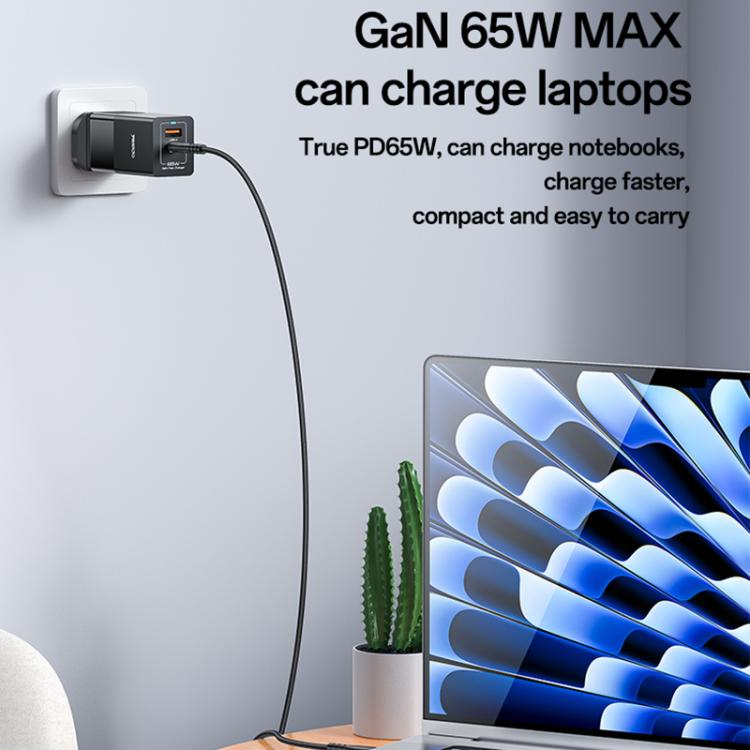 Yesido YC92 65W USB and USB-C / Type-C Dual Port GaN Fast Charger Set, UK Plug