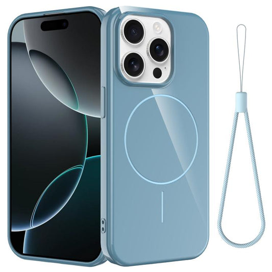 Glossy TPU Shockproof MagSafe Phone Case with Lanyard, For iPhone 13 Pro, For iPhone 13