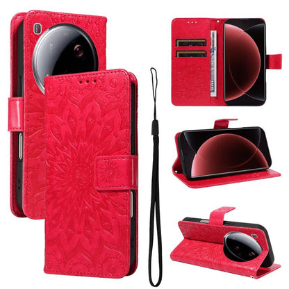 Embossed Sunflower Pattern Flip Leather Phone Case, For Xiaomi Poco M6 Pro 4G Global, For Xiaomi 15 Ultra 5G Global