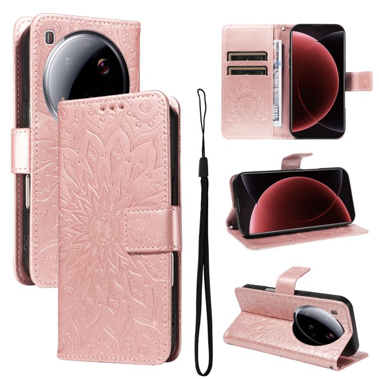 Embossed Sunflower Pattern Flip Leather Phone Case, For Xiaomi Poco M6 Pro 4G Global, For Xiaomi 15 Ultra 5G Global
