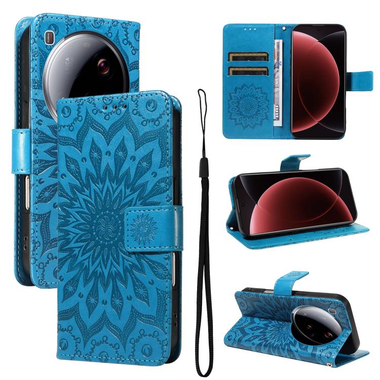 Embossed Sunflower Pattern Flip Leather Phone Case, For Xiaomi Poco M6 Pro 4G Global, For Xiaomi 15 Ultra 5G Global