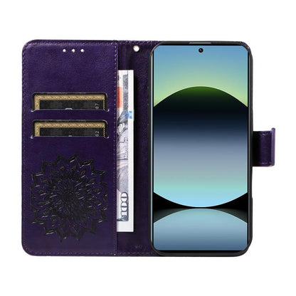 Embossed Sunflower Pattern Flip Leather Phone Case, For Xiaomi Poco M6 Pro 4G Global, For Xiaomi 15 Ultra 5G Global