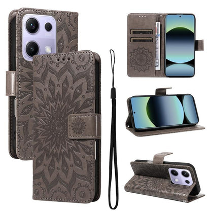 Embossed Sunflower Pattern Flip Leather Phone Case, For Xiaomi Poco M6 Pro 4G Global, For Xiaomi 15 Ultra 5G Global