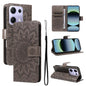 Embossed Sunflower Pattern Flip Leather Phone Case, For Xiaomi Poco M6 Pro 4G Global, For Xiaomi 15 Ultra 5G Global