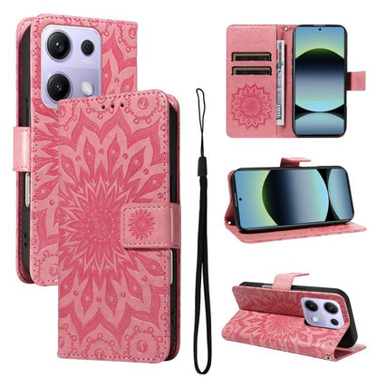 Embossed Sunflower Pattern Flip Leather Phone Case, For Xiaomi Poco M6 Pro 4G Global, For Xiaomi 15 Ultra 5G Global