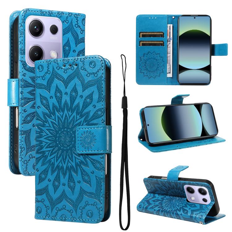 Embossed Sunflower Pattern Flip Leather Phone Case, For Xiaomi Poco M6 Pro 4G Global, For Xiaomi 15 Ultra 5G Global
