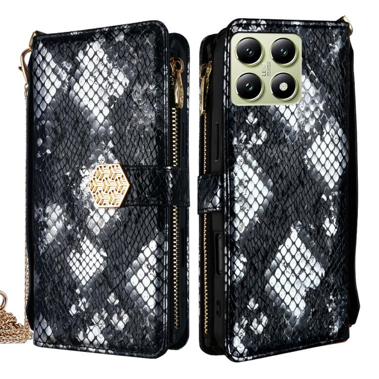 Crossbody Handle Snake Texture Leather Phone Case, For Xiaomi 15 Ultra, For Xiaomi 14T Pro 5G, For Xiaomi 14T 5G