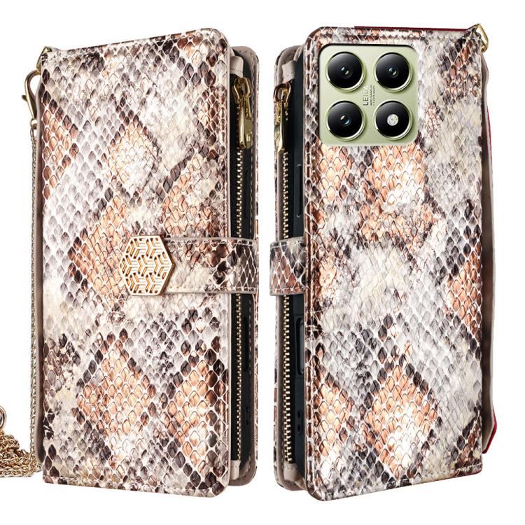 Crossbody Handle Snake Texture Leather Phone Case, For Xiaomi 15 Ultra, For Xiaomi 14T Pro 5G, For Xiaomi 14T 5G