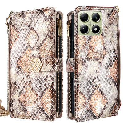 Crossbody Handle Snake Texture Leather Phone Case, For Xiaomi 15 Ultra, For Xiaomi 14T Pro 5G, For Xiaomi 14T 5G