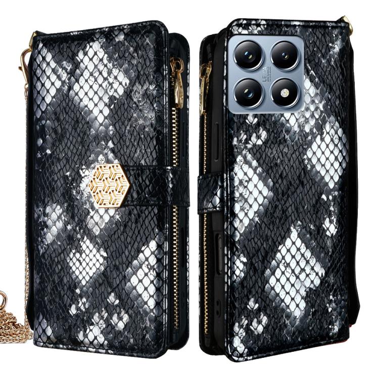 Crossbody Handle Snake Texture Leather Phone Case, For Xiaomi 15 Ultra, For Xiaomi 14T Pro 5G, For Xiaomi 14T 5G