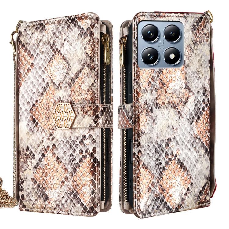 Crossbody Handle Snake Texture Leather Phone Case, For Xiaomi 15 Ultra, For Xiaomi 14T Pro 5G, For Xiaomi 14T 5G