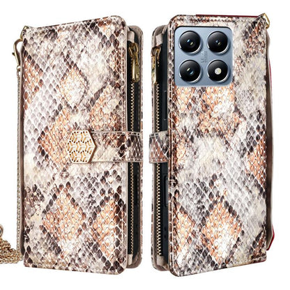 Crossbody Handle Snake Texture Leather Phone Case, For Xiaomi 15 Ultra, For Xiaomi 14T Pro 5G, For Xiaomi 14T 5G