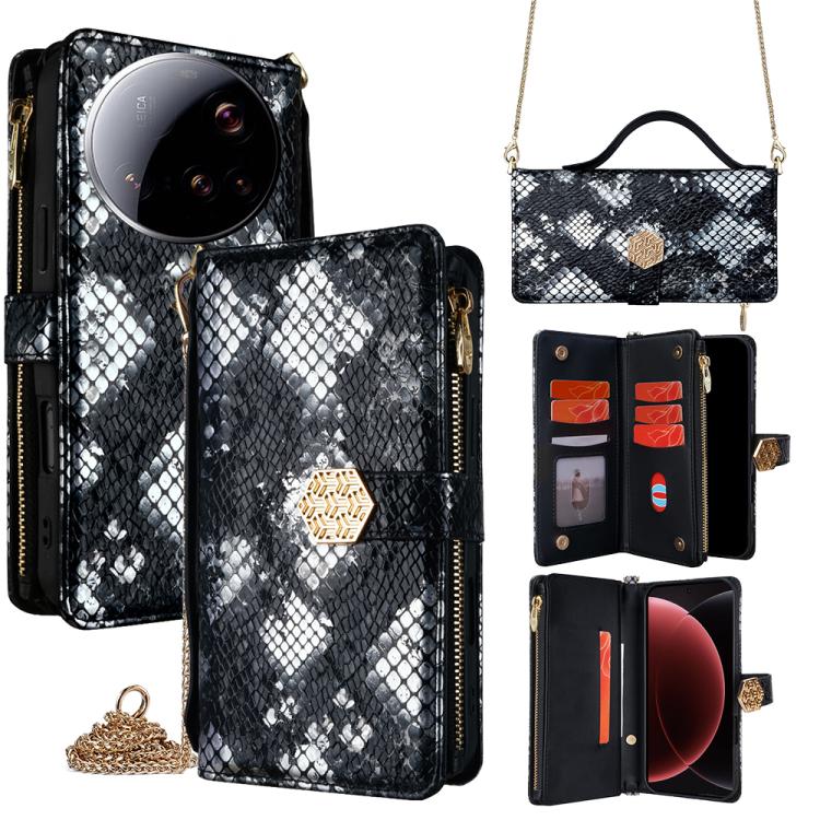 Crossbody Handle Snake Texture Leather Phone Case, For Xiaomi 15 Ultra, For Xiaomi 14T Pro 5G, For Xiaomi 14T 5G