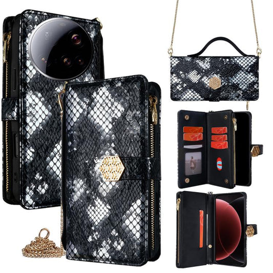 Crossbody Handle Snake Texture Leather Phone Case, For Xiaomi 15 Ultra, For Xiaomi 14T Pro 5G, For Xiaomi 14T 5G