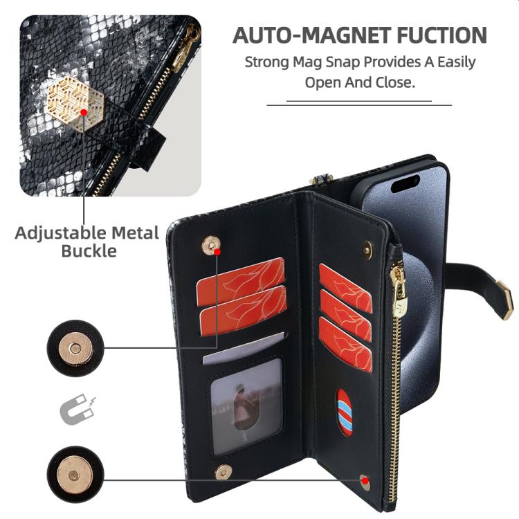 Crossbody Handle Snake Texture Leather Phone Case, For Xiaomi 15 Ultra, For Xiaomi 14T Pro 5G, For Xiaomi 14T 5G