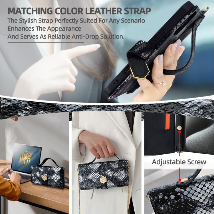 Crossbody Handle Snake Texture Leather Phone Case, For Xiaomi 15 Ultra, For Xiaomi 14T Pro 5G, For Xiaomi 14T 5G