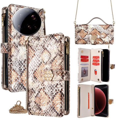 Crossbody Handle Snake Texture Leather Phone Case, For Xiaomi 15 Ultra, For Xiaomi 14T Pro 5G, For Xiaomi 14T 5G