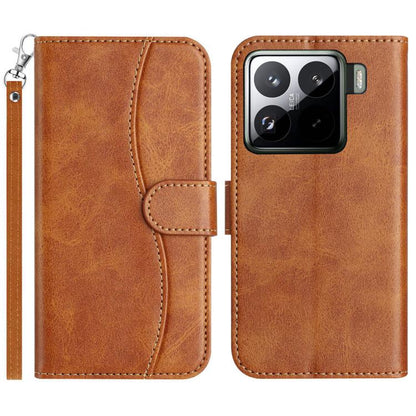 Dual-Folded S-shape Leather Phone Case, For Xiaomi 15 Pro, For Xiaomi 15, For Xiaomi 14T Pro, For Xiaomi 14T, For Xiaomi Poco F6 Pro 5G