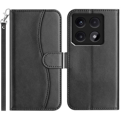 Dual-Folded S-shape Leather Phone Case, For Xiaomi 15 Pro, For Xiaomi 15, For Xiaomi 14T Pro, For Xiaomi 14T, For Xiaomi Poco F6 Pro 5G