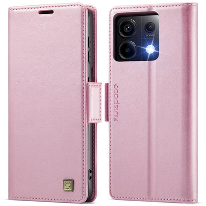 AutSpace A11 Side Buckle MagSafe Magnetic RFID Phone Leather Case, For Xiaomi Poco X6 5G, For Xiaomi Poco C65 4G