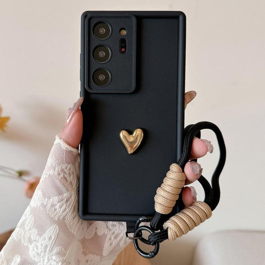 Solid Color 3D Love TPU Phone Case with Lanyard, For Samsung Galaxy Note20 Ultra 5G, For Samsung Galaxy Note20 5G