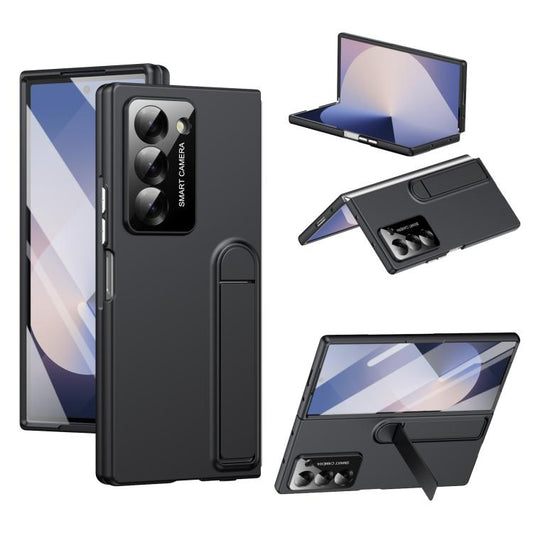 Integrated Skin Feel Fold Holder Phone Case, For Samsung Galaxy Z Fold6, For Samsung Galaxy Z Fold5, For Samsung Galaxy Z Fold4, For Samsung Galaxy Z Fold3 5G