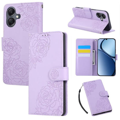 Rose Flower Embossed 3-Card Slots Leather Phone Case, For Samsung Galaxy A55 5G, For Samsung Galaxy A05, For Samsung Galaxy A05s, For Samsung Galaxy A25 5G, For Samsung Galaxy A23 4G / 5G, For Samsung Galaxy A14 4G / 5G, For Samsung Galaxy A24 5G������...