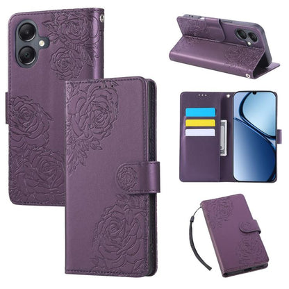 Rose Flower Embossed 3-Card Slots Leather Phone Case, For Samsung Galaxy A55 5G, For Samsung Galaxy A05, For Samsung Galaxy A05s, For Samsung Galaxy A25 5G, For Samsung Galaxy A23 4G / 5G, For Samsung Galaxy A14 4G / 5G, For Samsung Galaxy A24 5G������...