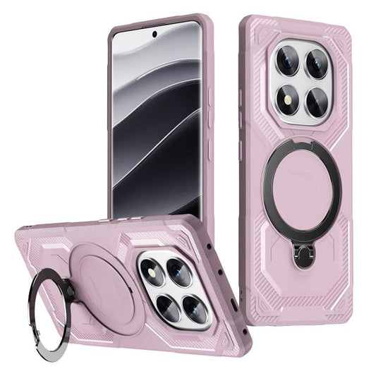 Frosted MagSafe Holder Phone Case, For Redmi Note 14 Pro 5G / 4G, For Redmi 14C 4G