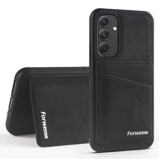 Forwenw F8 Series 2 in 1 Magnetic Card Slot Leather Phone Case, For Samsung Galaxy A54 5G