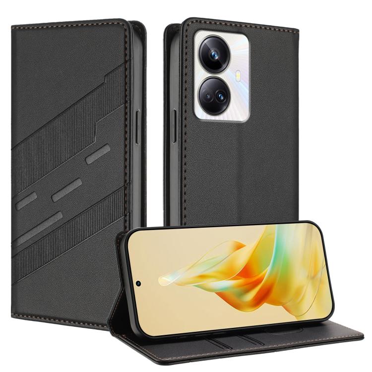 Embossed Multi-functional Wallet Retro Leather Phone Case, For Realme 10 Pro, For Realme 10 Pro+, For Realme 10 5G, For Realme C33, For Realme C30, For Realme V23