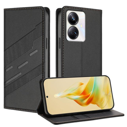 Embossed Multi-functional Wallet Retro Leather Phone Case, For Realme 10 Pro, For Realme 10 Pro+, For Realme 10 5G, For Realme C33, For Realme C30, For Realme V23
