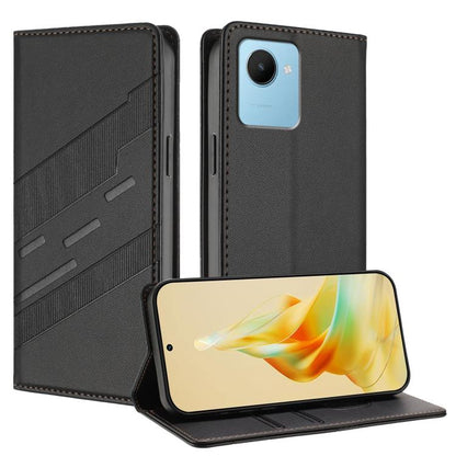 Embossed Multi-functional Wallet Retro Leather Phone Case, For Realme 10 Pro, For Realme 10 Pro+, For Realme 10 5G, For Realme C33, For Realme C30, For Realme V23