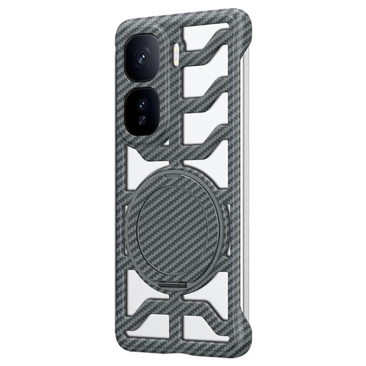 Hollow Carbon Fiber Rotating Bracket MagSafe Phone Case, For vivo iQOO Neo10, For vivo iQOO 13, For vivo X200, For vivo X200 Pro mini, For vivo X200 Pro, For vivo X100 Pro / X100s Pro, For vivo X100s, For vivo X100 Ultra, For vivo X100�����������������...