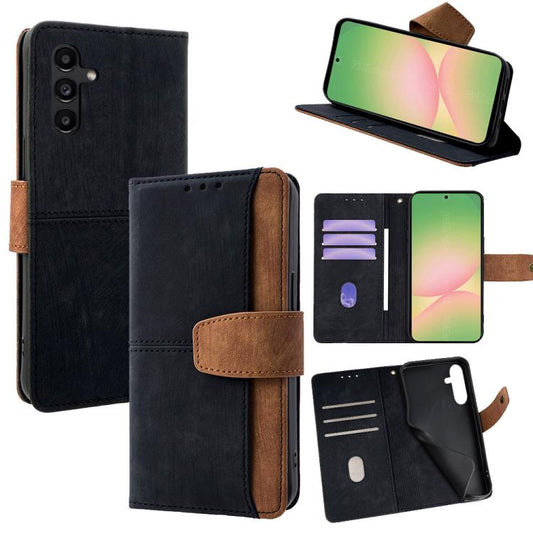 Color Stitching Skin Feel Leather RFID Blocking Phone Case, For Samsung Galaxy A05s 4G, For Samsung Galaxy A25 5G Global, For Samsung Galaxy A24 4G, For Samsung Galaxy A04e 4G / M04, For Samsung Galaxy A14 5G, For Samsung Galaxy A34 5G�����������������...