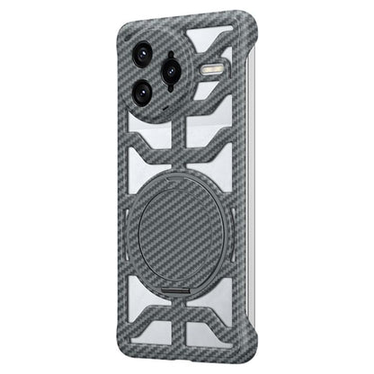 Hollow Carbon Fiber Rotating Bracket MagSafe Phone Case, For Redmi K80 Pro, For Redmi K80, For Redmi K70 / K70 Pro