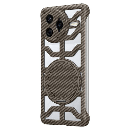 Hollow Carbon Fiber Rotating Bracket MagSafe Phone Case, For Redmi K80 Pro, For Redmi K80, For Redmi K70 / K70 Pro