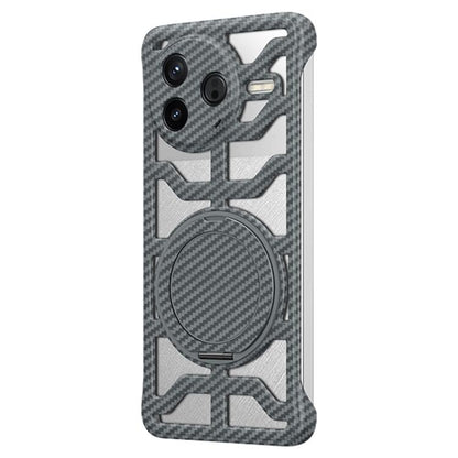 Hollow Carbon Fiber Rotating Bracket MagSafe Phone Case, For Redmi K80 Pro, For Redmi K80, For Redmi K70 / K70 Pro